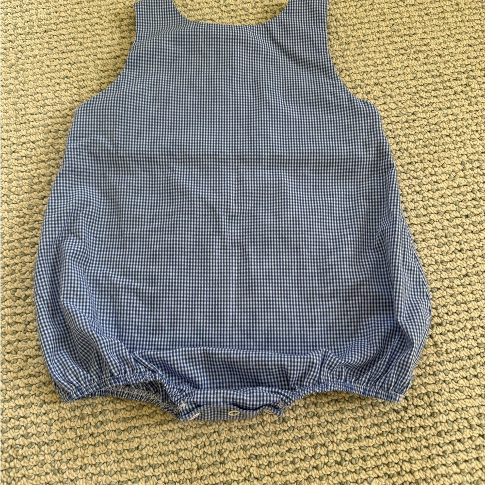 Boys 24 months classic whimsy blue gingham golf cart bubble - Picture 4 of 5